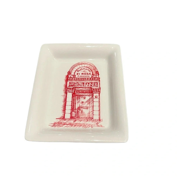 Vintage Zi Rosa Restaurant Trinket Dish Tip Tray Italy - Picture 2 of 6